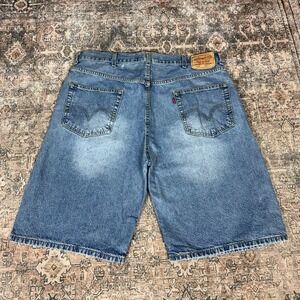 Y2K 2000s Levis 569 Baggy Blue Jorts Size 38